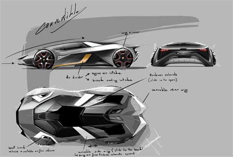 lamborghini diamante concept design sketches car body design