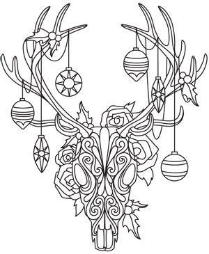 reindeer  color adult coloring pagesdoodling pages  color pi