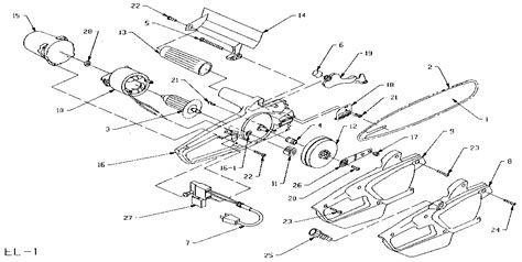 replacement parts diagram parts list  model el remington parts chainsaw parts