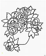 Coloring Bouquet Rose Pages Children Color Divyajanani sketch template