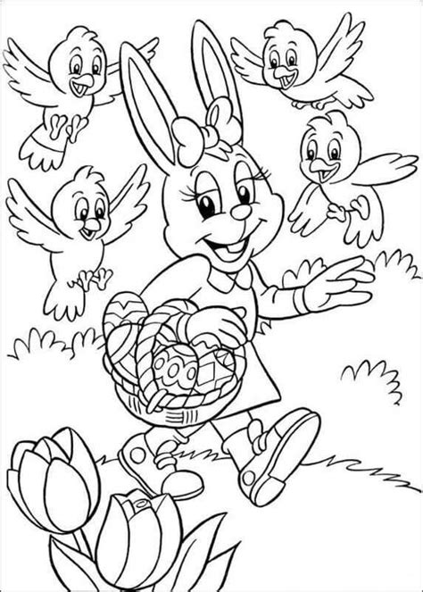 easter bunny coloring pages  kids easter coloring sheets easter