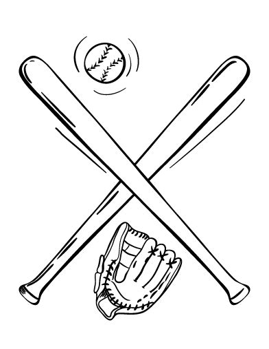 baseball bat coloring pages coloring pages