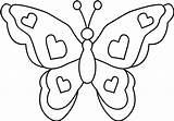 Butterfly Simple Coloring Pages Easy Butterflies Getcoloringpages sketch template