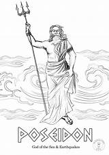 Coloring Mythology Goddesses Olympian sketch template