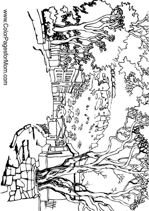 landscape coloring page  coloring pages colouring art therapy