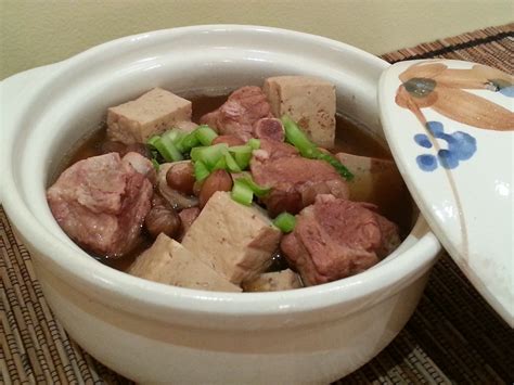 stewed pork spareribs  peanuts  tofu recipes  cherish