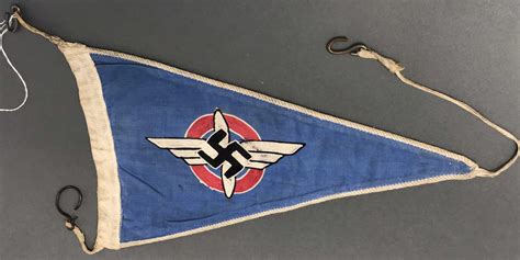 rare original german dlv deutscher luftfahrtverband planevehicle high quality pennant