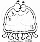 Jellyfish Clipart Drunk Cartoon Thoman Cory Vector Outlined Coloring Royalty 2021 sketch template
