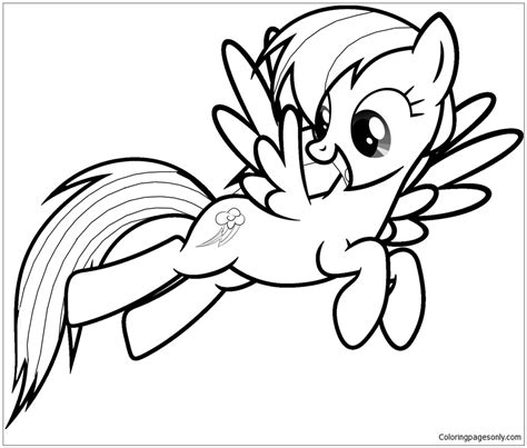 baby rainbow dash coloring page