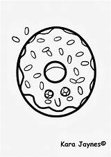 Coloring Kawaii Donut Food Pages Cute Printable Donuts Clipart Sheets Buttercup Animals Color Dunkin Para Colorir Print Desenhos Getcolorings Getdrawings sketch template