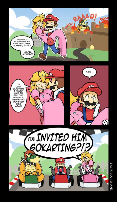 thank you for saving me from that awful bowser mario mario funny pictures bowser kart