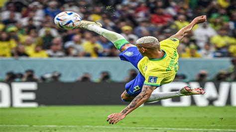 fifa world cup 2022 brazil s richarlison scores off stunning bicycle