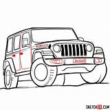 Jeep Wrangler Rubicon Draw Sketchok Step sketch template