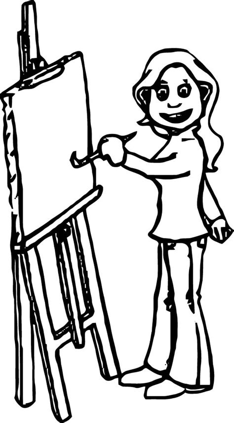 painter brush coloring page wecoloringpagecom