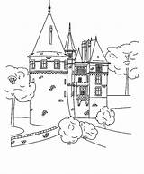 Coloring Pages Castle Medieval Grand Color Kidsplaycolor sketch template
