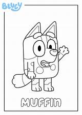 Bluey Colouring Cousin sketch template