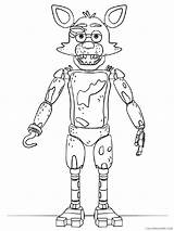 Coloring Pages Fnaf Animatronics Printable Coloring4free Cartoons Foxy Color Freddy Related Posts Everfreecoloring Nights Five sketch template