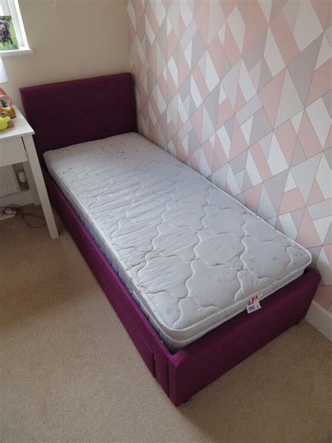 childrens midi small single bed  mattress   storage draw