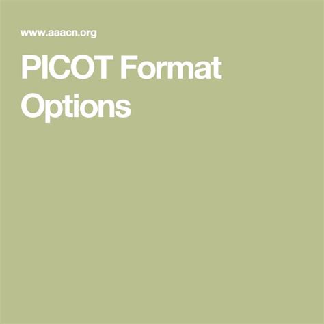 picot format options question template picu nurse nursing questions