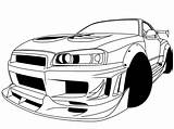 Gtr R35 Lineart Clipartmag sketch template