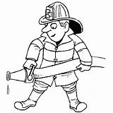 Firefighter Coloring Getdrawings sketch template