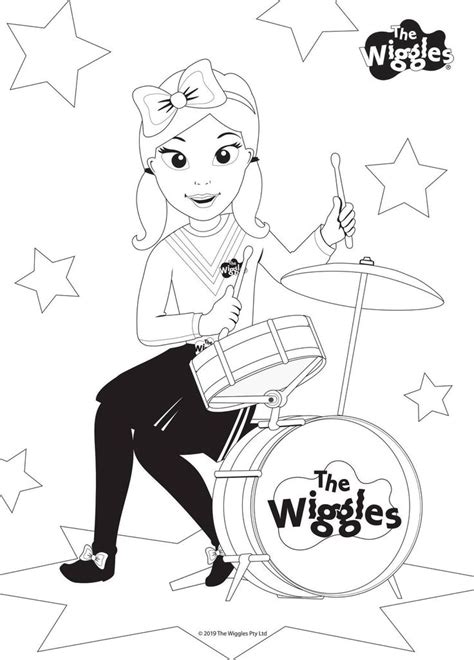 pin  mel halliday  colouring kids colouring pages wiggle emma