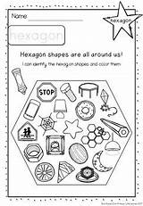 Objects Coloring Everyday Shapes Worksheets 2d Shape Preview sketch template