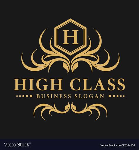 high class luxurious logo royalty  vector image