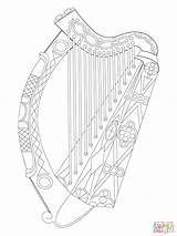 Harp Coloring Pages Printable Drawing Celtic Irish Powered Results Yahoo Paintingvalley sketch template