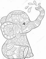 Elefante Colorear Elefantes Tareitas Colouring sketch template