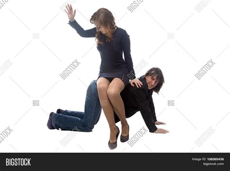 Woman Sitting On Man Image And Photo Free Trial Bigstock