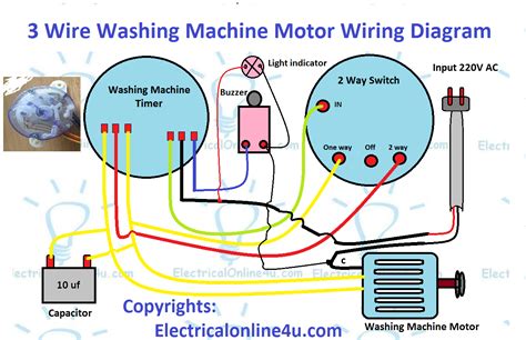 wiring diagram washing machine motor conectados lavadora ventiladores