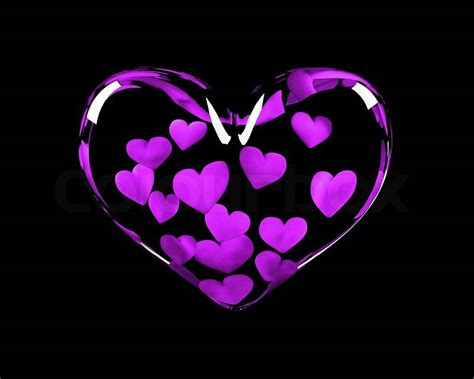 glass heart   violet hearts  symbolizing february