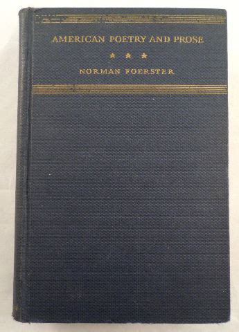 american poetry  prose hb book  norman foerster  hc hb poems