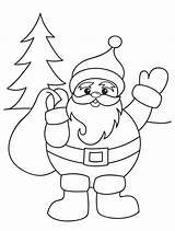 Coloring Preschoolers Pages Christmas Santa Kids sketch template