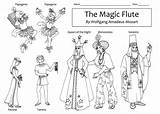 Mozart Coloring Flute Flauta Magica Personajes Musik Malvorlage Zauberflöte Grundschule Gemerkt Clase Educacion Audios sketch template