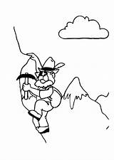 Alpinista Alpino Malvorlage Kleurplaat Alpinist Coloriage Ausmalbilder Educolor sketch template