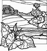 Coloring Landscape Pages Landscapes Adults Colouring Print Printable Nature Color Land Kids Popular Coloringhome sketch template