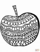 Coloring Apple Pattern Pages Printable Apples Colorings Drawing Categories sketch template