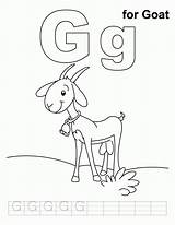 Coloring Goat Letter Pages Kids Practice Handwriting Colouring Color Gift Popular Template Library Clipart Coloringhome Comments sketch template