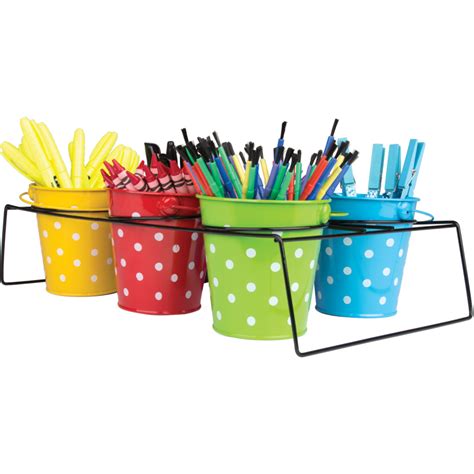 Purple Polka Dots Bucket Tcr20826 Teacher Created Resources