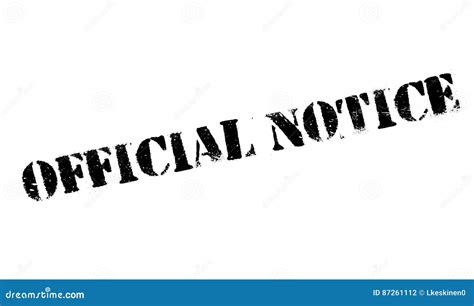 official notice rubber stamp stock vector illustration