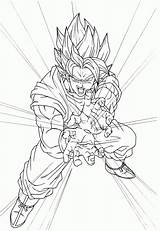 Goku Coloring Color Pages Dragon Ball Popular sketch template
