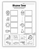 Rhyming Worksheets Paste Measured sketch template