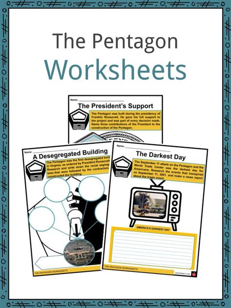 pentagon facts worksheets construction  kids