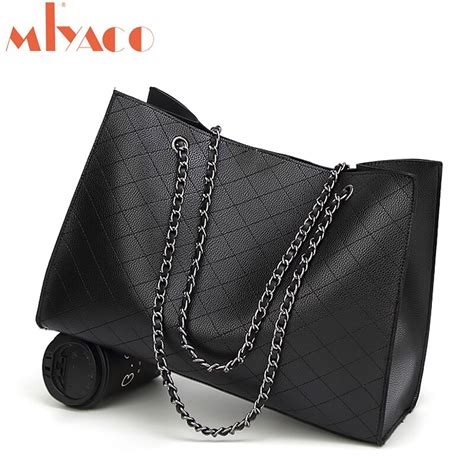Miyaco Fashion Chains Bag For Women Shoulder Bags Pu Leather Handbag