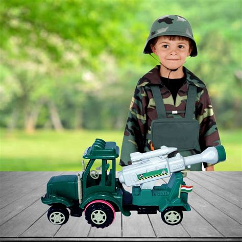 buy glan friction powered launcher military truck toy push   missile carrier army vehicle