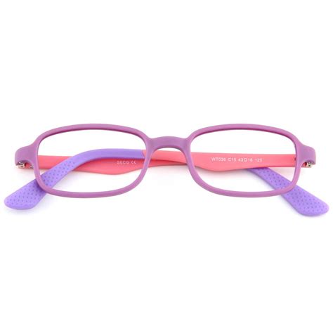 Wt036 Rectangle Wayfarer Purple Eyeglasses Frames Leoptique