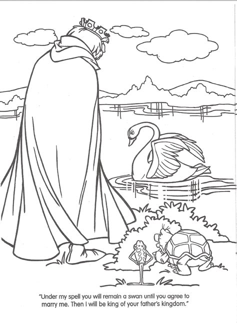 swan princess coloring