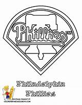 Coloring Pages Baseball Phillies Logo Mlb Book League Sketch Logos Flyers Sheets Books Drawing American Sports Team Birthday Choose Board sketch template